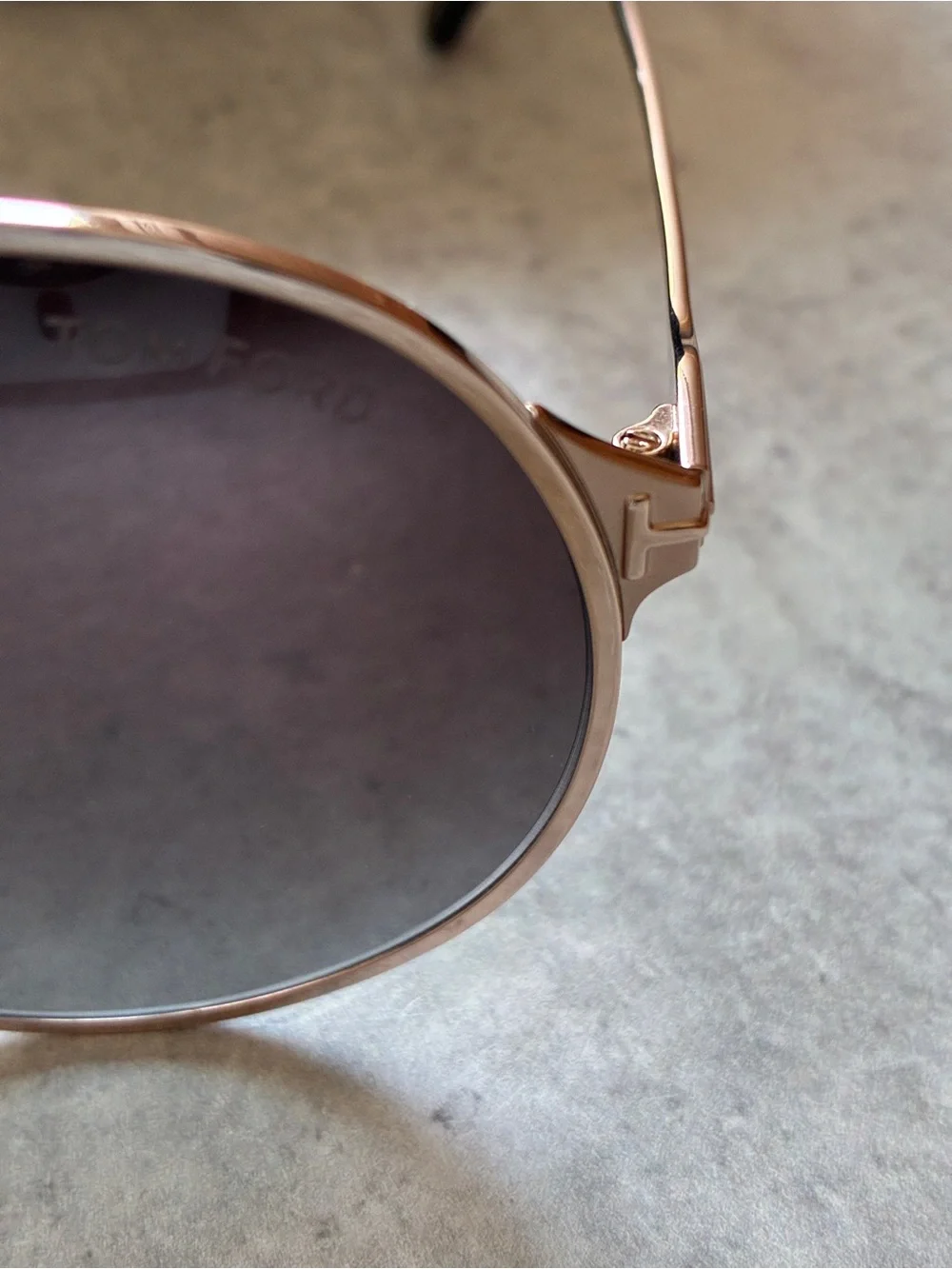 Tom Ford Gaia TF1174 28K Rose Gold Aviator Sunglasses Italy w/ Case NWT